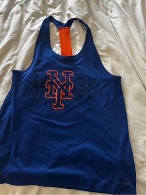 Majestic Blue Tank Top with Orange Accent